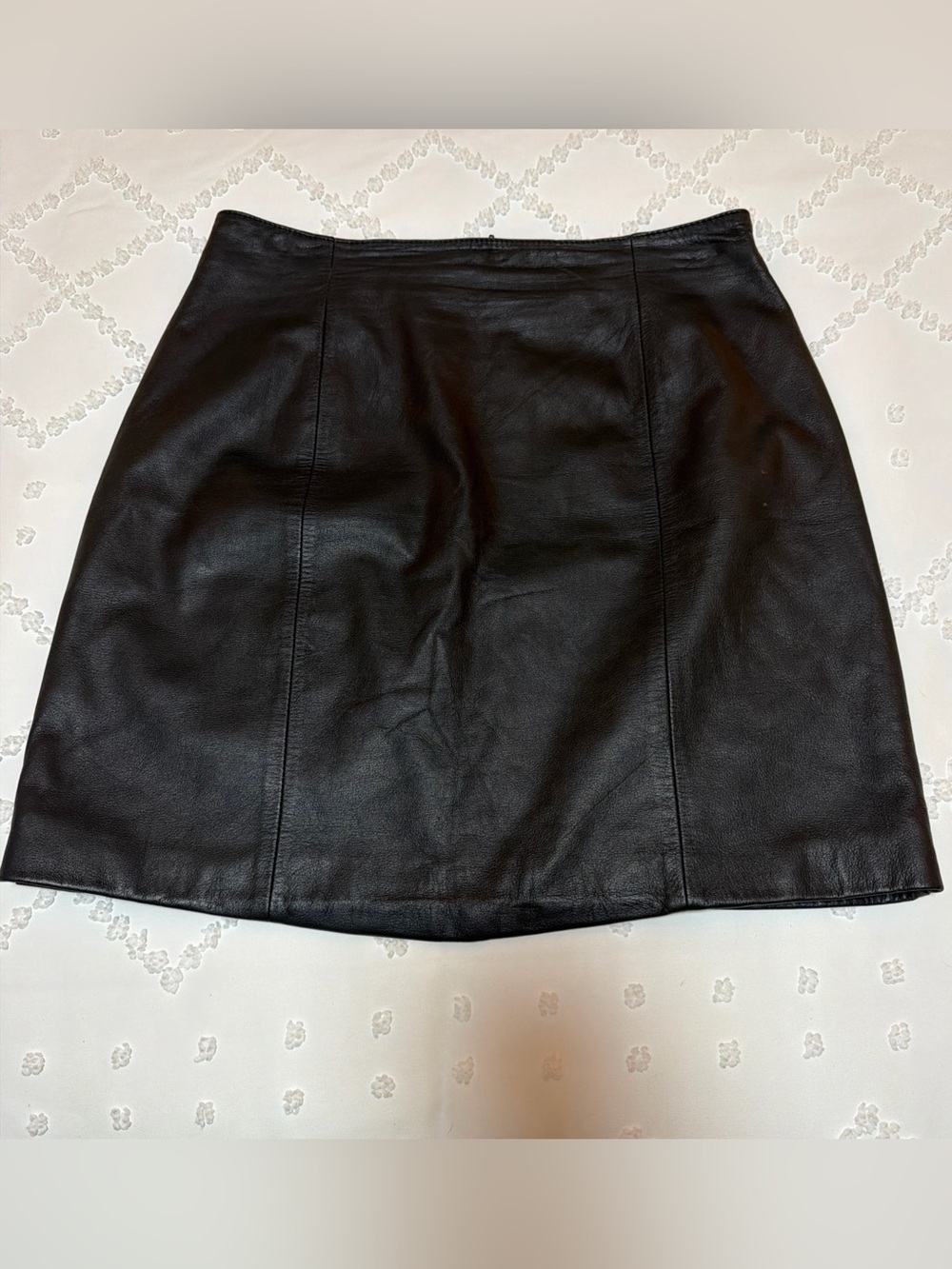 Women’s Wilsons Pelle Studio 100% Genuine Leather Black Mini Skirt Size 14